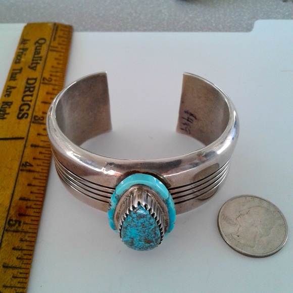 Vintage Native American Navajo Statement Bracelet - Picture 5 of 8